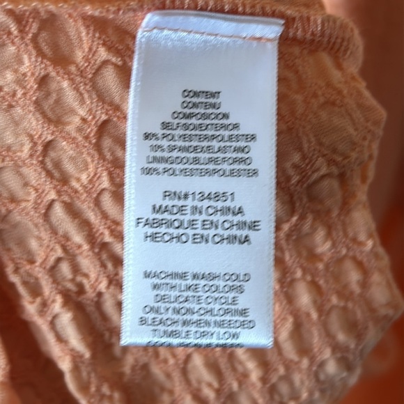 NWOT WAYF Iris Ruffle Hem Midi Dress Orange Ruched Lace Up Cutouts Bodycon Sexy - Picture 16 of 16